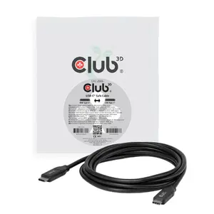 Club 3D USB-C Safe Charging Cable 240W, 2m, Black
