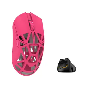 WLMouse Beast X Pro spēļu pele, pilnas sānu malas, Omron optiskie slēdži, Neon Rose