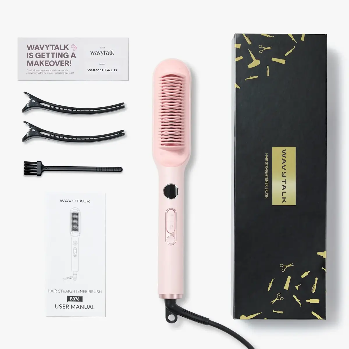 Wavytalk Sleek Sweep matu ķemme - Rozā Photo 2