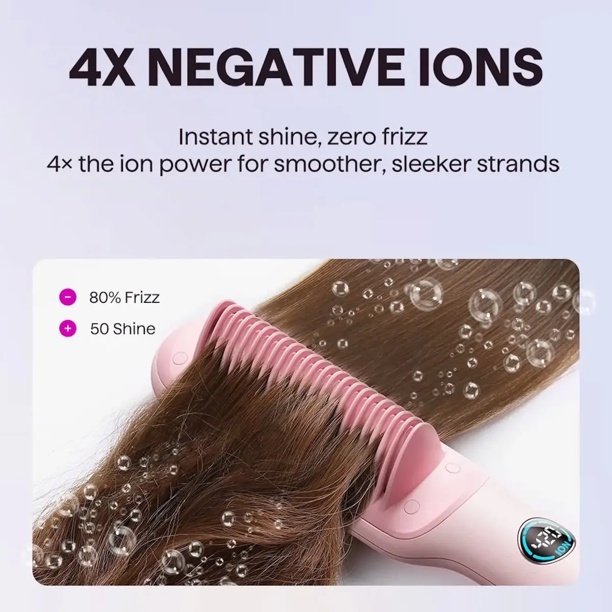 Wavytalk Sleek Sweep matu ķemme - Rozā Photo 4