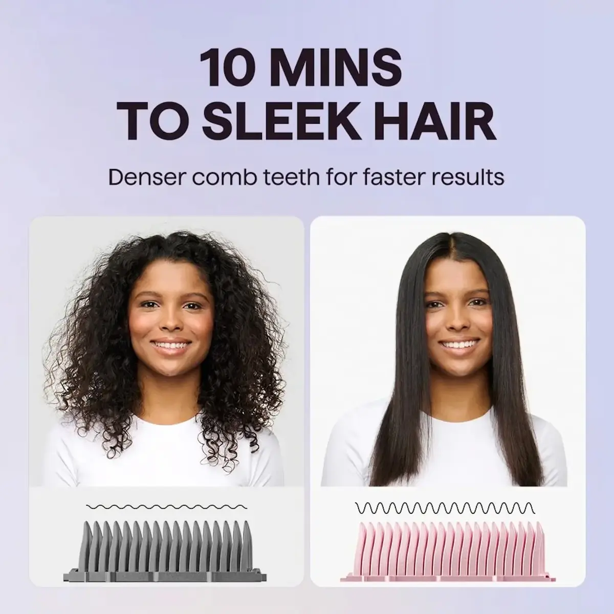 Wavytalk Sleek Sweep matu ķemme - Rozā Photo 5