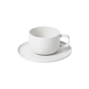 Qualitier Fine & Pure Porcelain Cup 220ml with 15cm Saucer, White