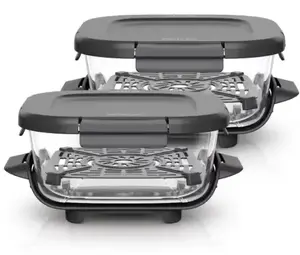 Ninja Crispi TempWare Square Glass Container 1.4 L, 2-Piece Set