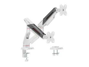 Настольное крепление для двух мониторов Equip 17"-35", VESA 75x75–100x100, серое