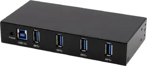USB-концентратор Exsys EX-11234HMS-2 на 4 порта USB 3.2 Gen 1 с креплением на DIN-рейку и стену