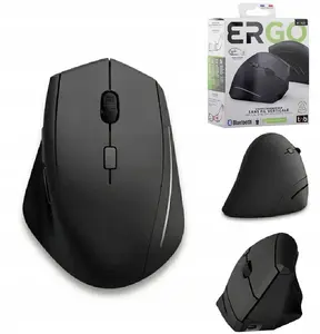 TnB Ergo Vertical Wireless Mouse, Bluetooth and USB-A, Rechargeable, Black