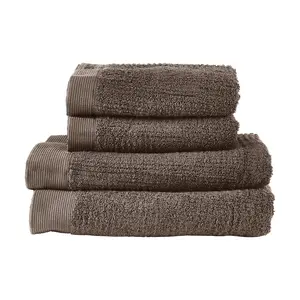 Zone Denmark Classic Towel Giftbox 4-Piece Set, Cotton, Taupe