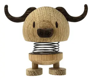 Hoptimist Buffalo Collectible Figure, Oak, Black and Brown