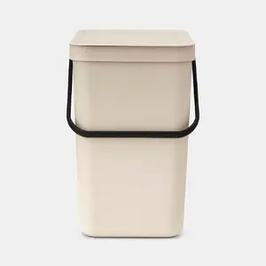 Brabantia Sort & Go 25 l taisnstūra atkritumu tvertne, pārstrādāta plastmasa, bēša