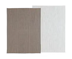 Södahl 25095 virtuves dvieļu komplekts, 50 x 70 cm, pelēkbrūns un balts
