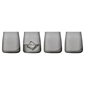 Lyngby Glas 31568 ūdens glāžu komplekts, 420 ml, pelēks, 4 gab.