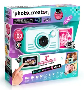 Canal Toys Photo Creator CLK046 Instant Camera, Arctic Blue and White