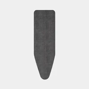 Brabantia Ironing Board Cover B for 124 x 38 cm Boards, Cotton, Black