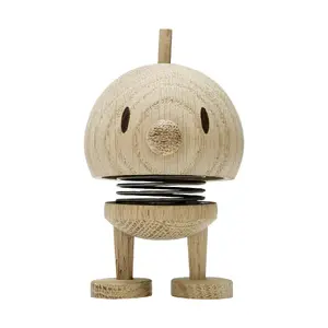 Hoptimist Bumble Collectible Figure in Raw Oak Wood