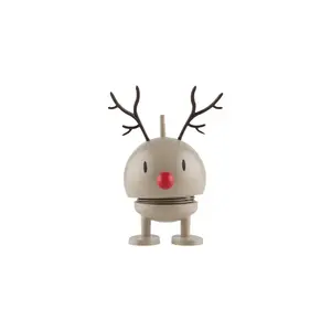 Hoptimist Reindeer Bumble Collectible Figure Beige and Red