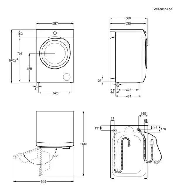 Washer-Dryer AEG LWR96944BE Photo 4