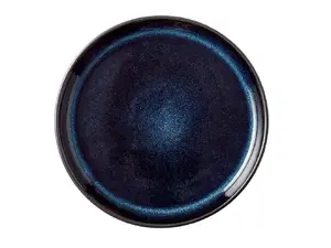 Bitz 14109 apaļš pusdienu šķīvis, 17 cm, akmens masa, melna un zila krāsa
