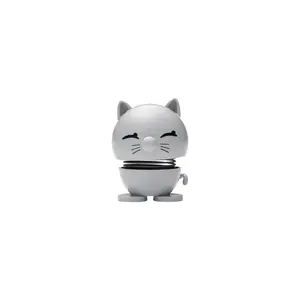Коллекционная фигурка Hoptimist Cat, светло-серая, металл и пластик