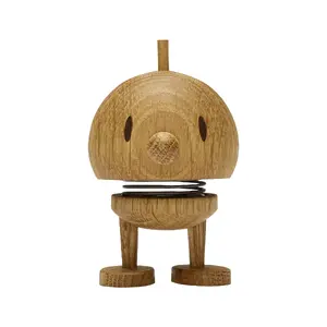 Hoptimist Bumble Collectible Figure, Brown, Oak Wood