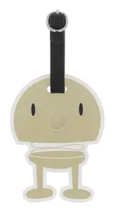 Hoptimist 36413 Luggage Tag, Silicone, Black and Latte