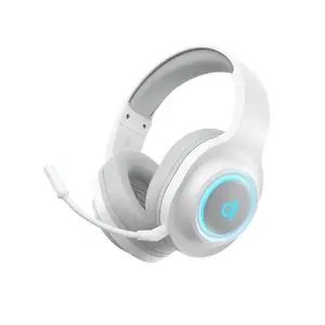 Игровая гарнитура QCY Heroad V200, полноразмерная, проводная и беспроводная, Bluetooth, белая
