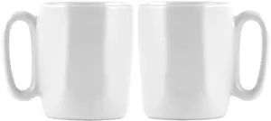 Vialli Design Fuori Ceramic Cups with Handle 80 ml, Set of 2, White