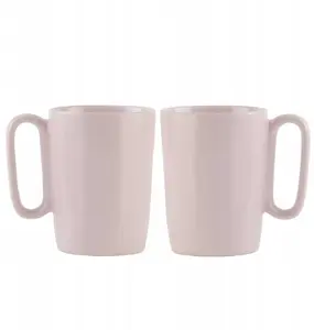 Vialli Design Fuori Ceramic Mug Set, 250 ml, Pink, 2 Pieces