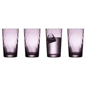 Lyngby Glas 31723 ūdens glāžu komplekts, 450 ml, violets, 4 gabali