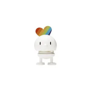 Hoptimist Rainbow Collectible Figure, White with Multicolour Accents