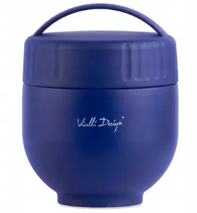 Vialli Design Fuori Food Thermos with Container and Spoon 680 ml Navy Blue
