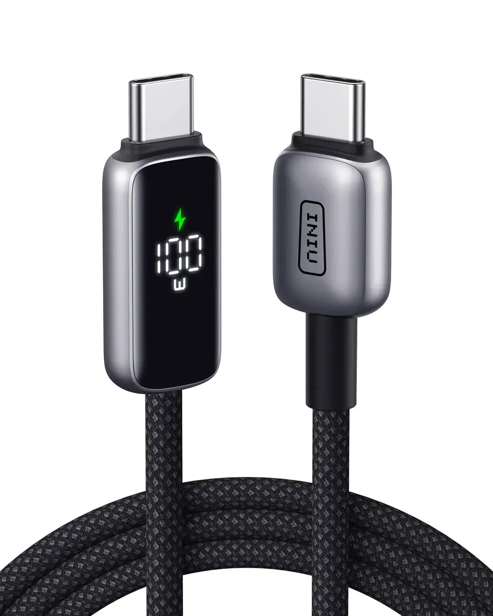 INIU USB-C uz USB-C kabelis ar digitālo displeju 100W Photo 2