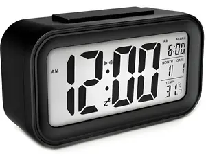 Retoo BUDZIK ZEGAR LED TERMOMETR PODŚWIETLENIE 12/24H