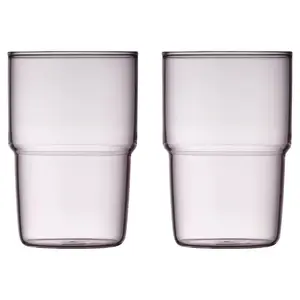 Lyngby Glas Torino Water Glass, 400 ml, Pink, 2 Pieces