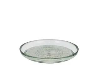 BITZ Kusintha Breakfast Plate, 18cm, Round, Green Glass