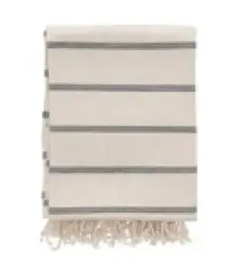 Södahl 25169 Throw Blanket, Cotton and Linen Blend, Beige