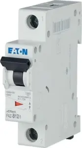 Eaton FAZ-B12/1 Miniature Circuit Breaker, 1-Pole, B-Curve, 12A, 15kA