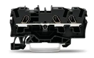 Wago 2004-1305 3-Conductor Through Terminal Block, 4mm2, Black