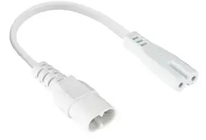 Kabelmeister SK0870-W002 Power Cable, C8 Coupler to IEC C7, 0.2 m, White