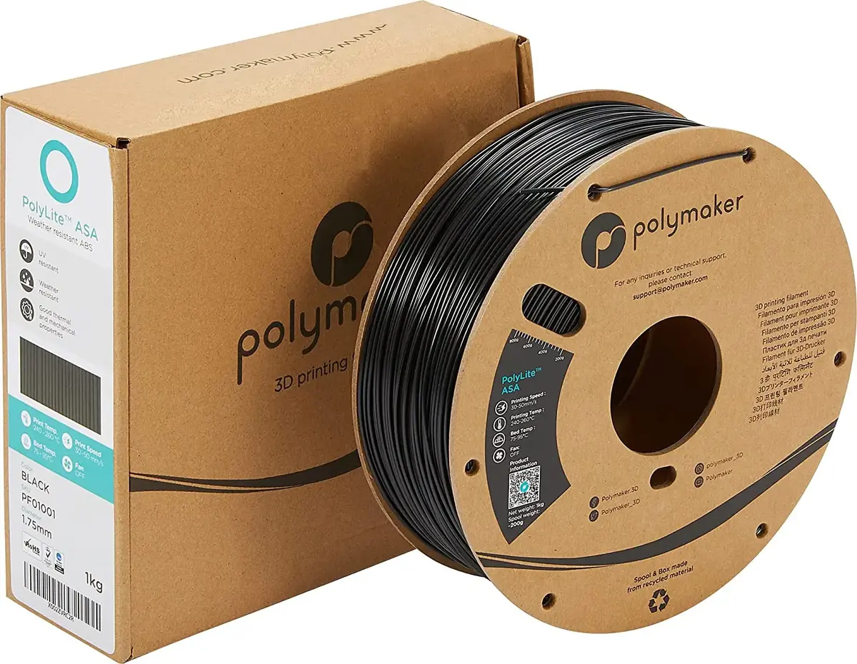 Филамент Polymaker ASA 1.75 мм черный 1 кг Photo 2