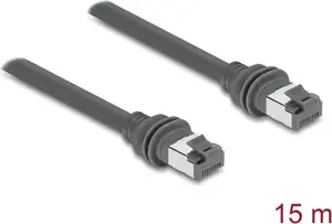 Delock RJ45 Cat.6 Patch Cable for Starlink Gen3, 15 m, Grey