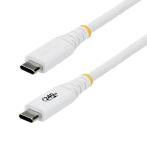 StarTech USB-C Charging Cable 2m, 240W PD EPR, USB 2.0, White