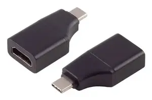S-Conn 14-05055 USB Type-C uz HDMI Type A adapteris melns