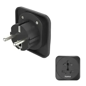Hama 00223461 Universal Power Plug Adapter, Black