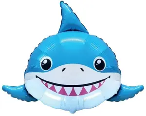 Flexmetal Smiling Shark Foil Balloon 60cm