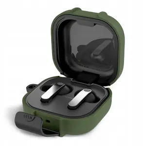 Tech-Protect Slim Hook Case for Samsung Galaxy Buds 4 / 4 Pro, Olive Green