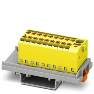 Phoenix Contact 1047459 Distribution Block PTFIX 4/18X1.5-NS35 Yellow