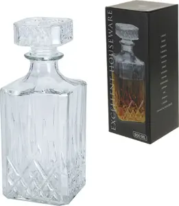 Excellent Houseware Glass Decanter for Whiskey, Cognac, and Brandy