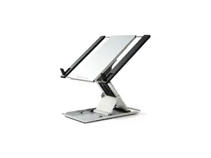 Regulējams klēpjdatora statīvs Mousetrapper Laptop Stand Pro, alumīnija, melns/sudraba