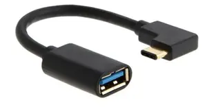 Кабель-адаптер MicroConnect USB-C угловой штекер на USB 3.0 гнездо