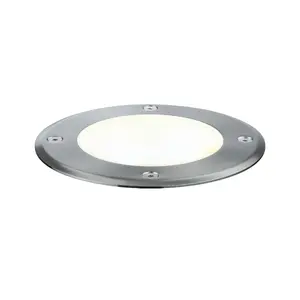 Paulmann 939.08 Plug & Shine LED Outdoor Floor Light, 6W, 24V, 3000K, Silver